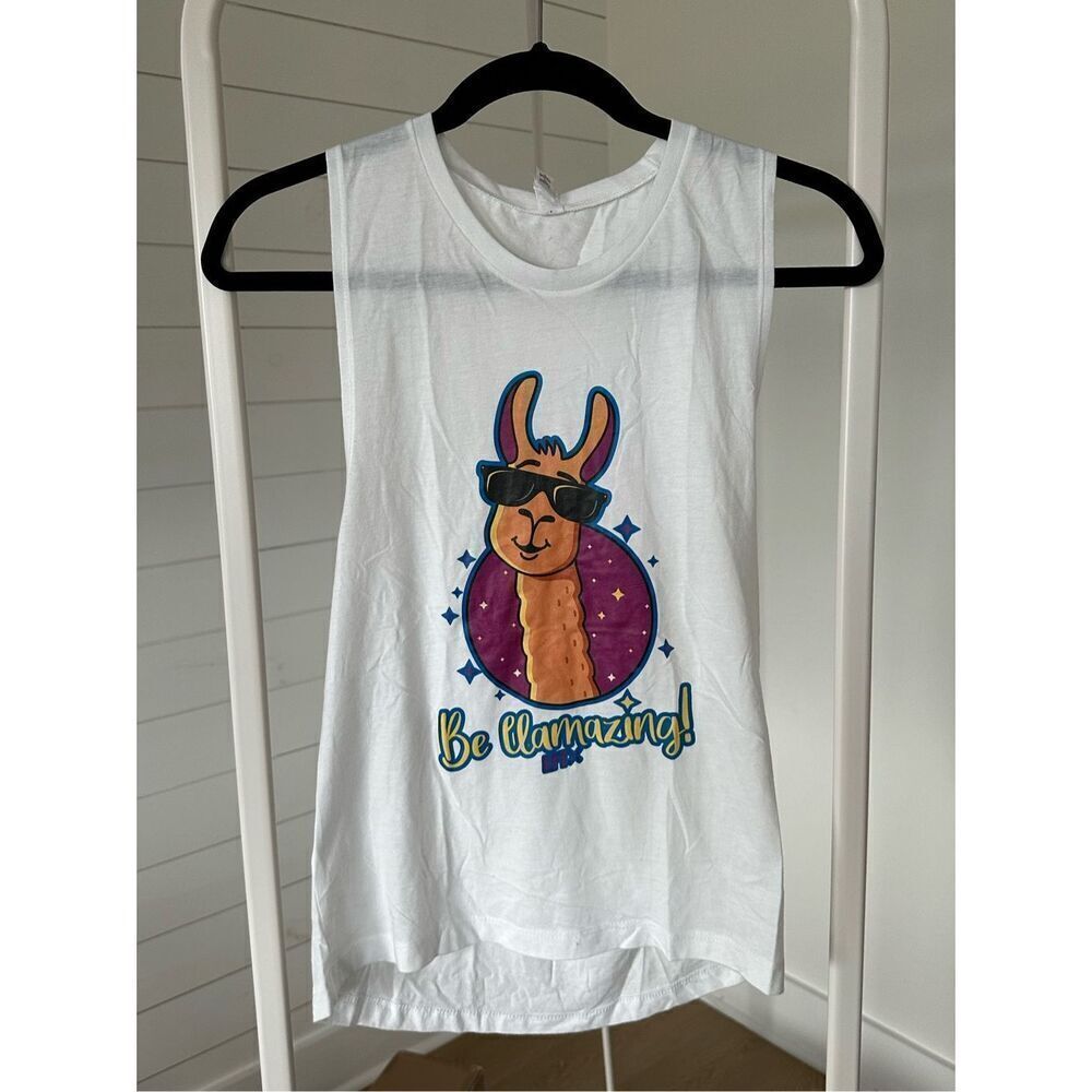 Llama Be Llamazing muscle tank sz small